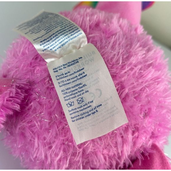 Build-a-Bear Rainbow Flamingo Pink Plush Stuffed Animal 20.5" Toy - Picture 8 of 13